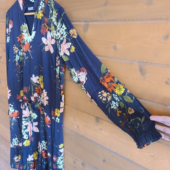 Anthropologie Gestuz Cally Long Sleeve Dress Black Floral NWT UK 12 US 10 Boho - Picture 5 of 8